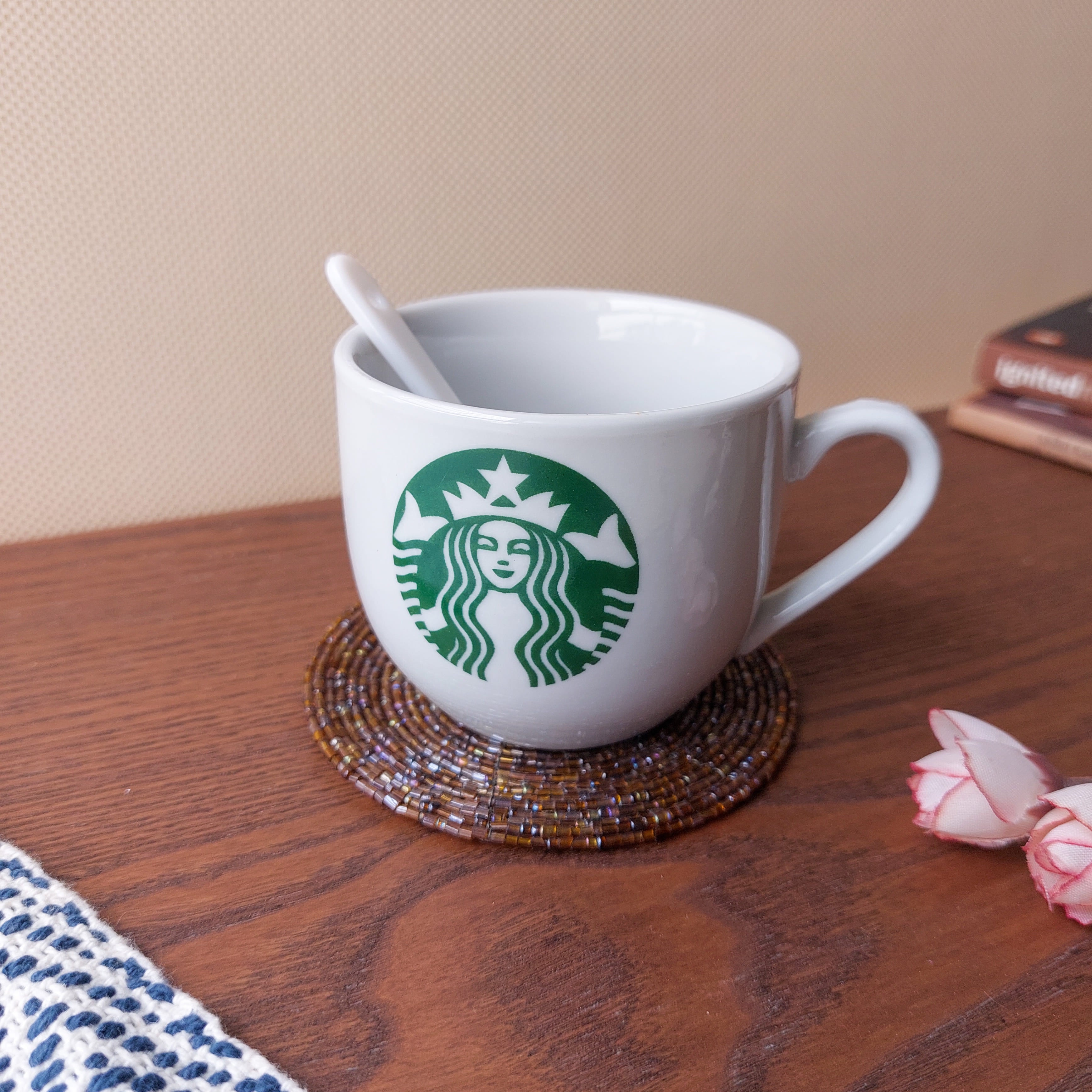 Starbucks Ceramic Cup With Spoon