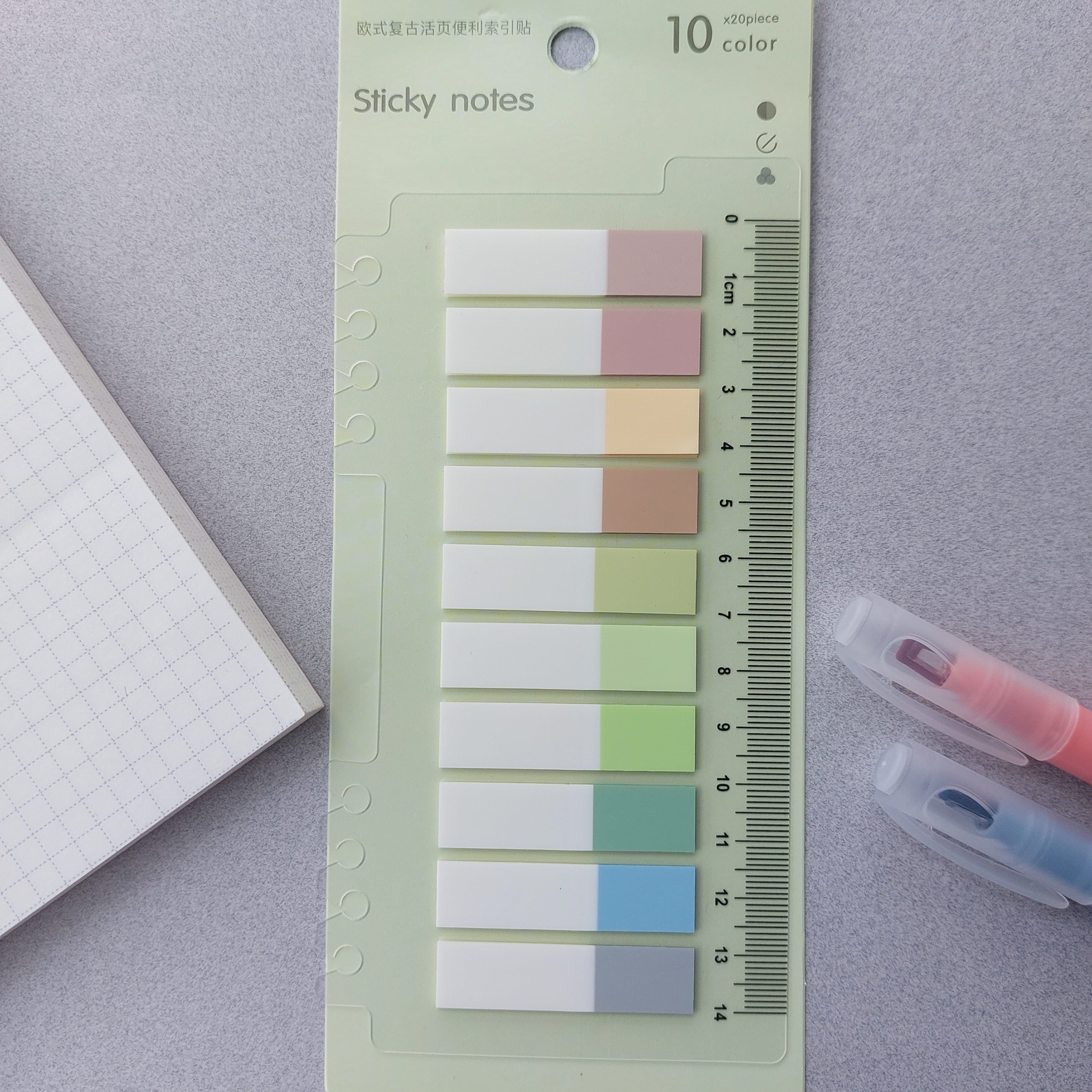 Sticky Notes With Scale 10 Colors