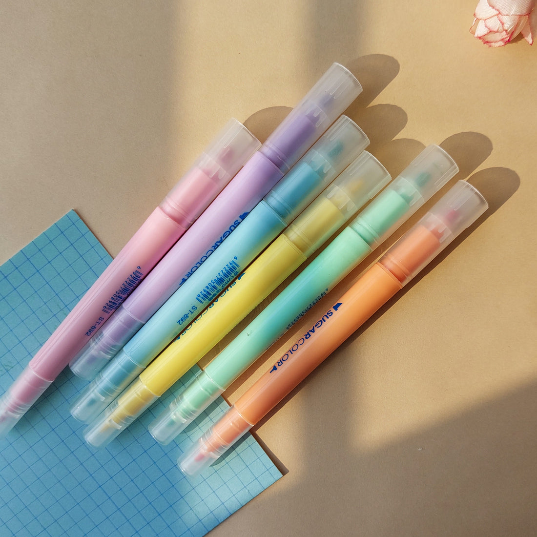 Sugar Color Pastel Dual Side Highlighters 6pc Set