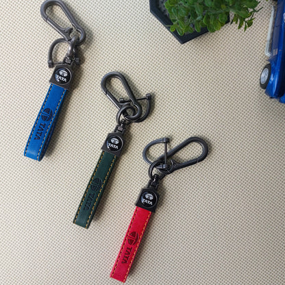 TATA Car Logo Leather Keychains