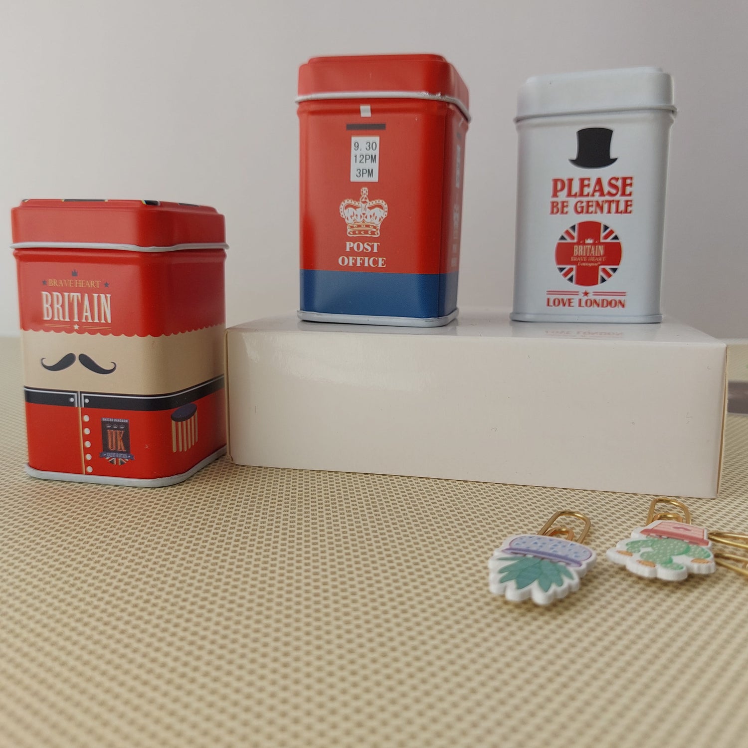 Tin Boxes UK Post Office 3Pc Set