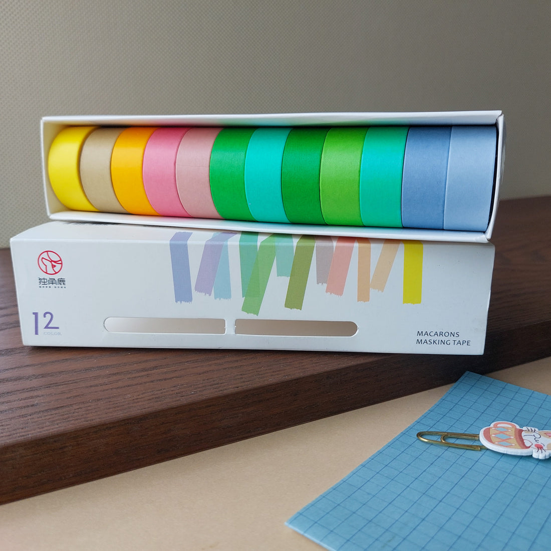 Solid Washi Tapes 12pc Set