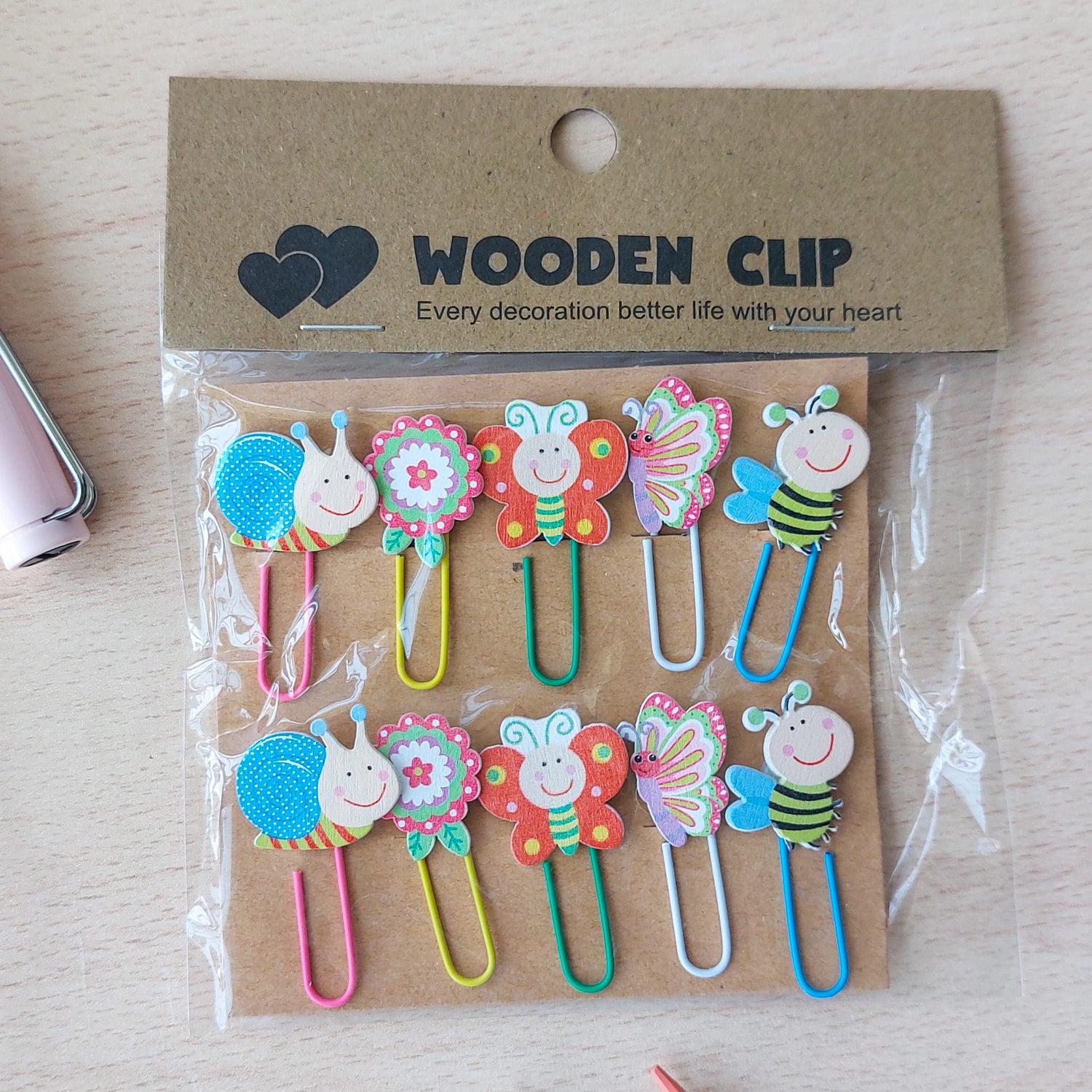 Paper Clips Wooden Clip Brand (10 pcs set)