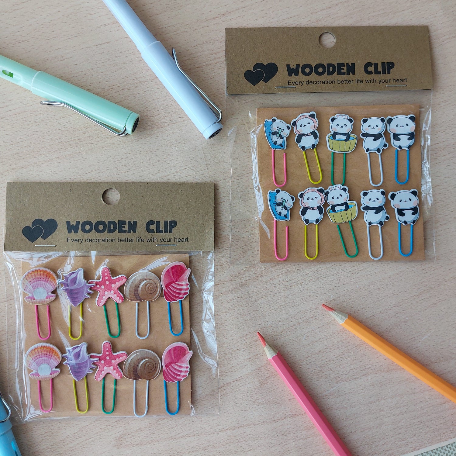 Paper Clips Wooden Clip Brand (10 pcs set)