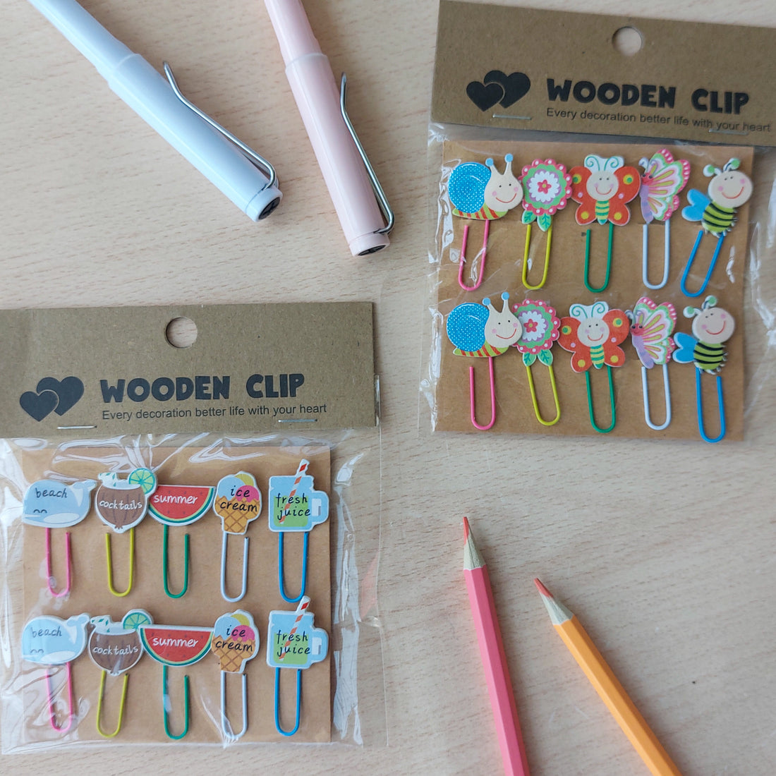 Paper Clips Wooden Clip Brand (10 pcs set)