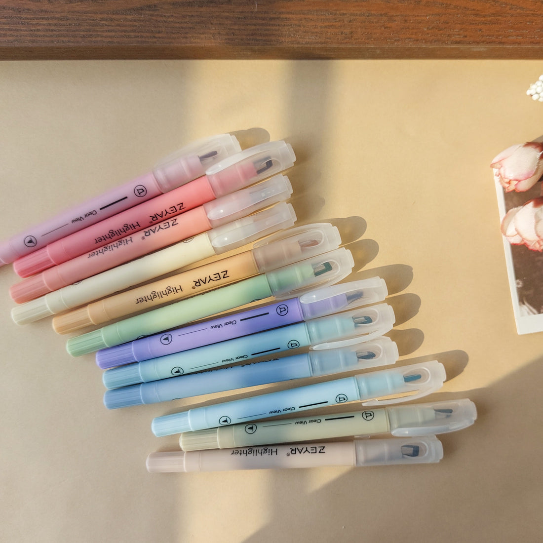 Zeyar Vintage Window View Dual Side Highlighters 12pc Set